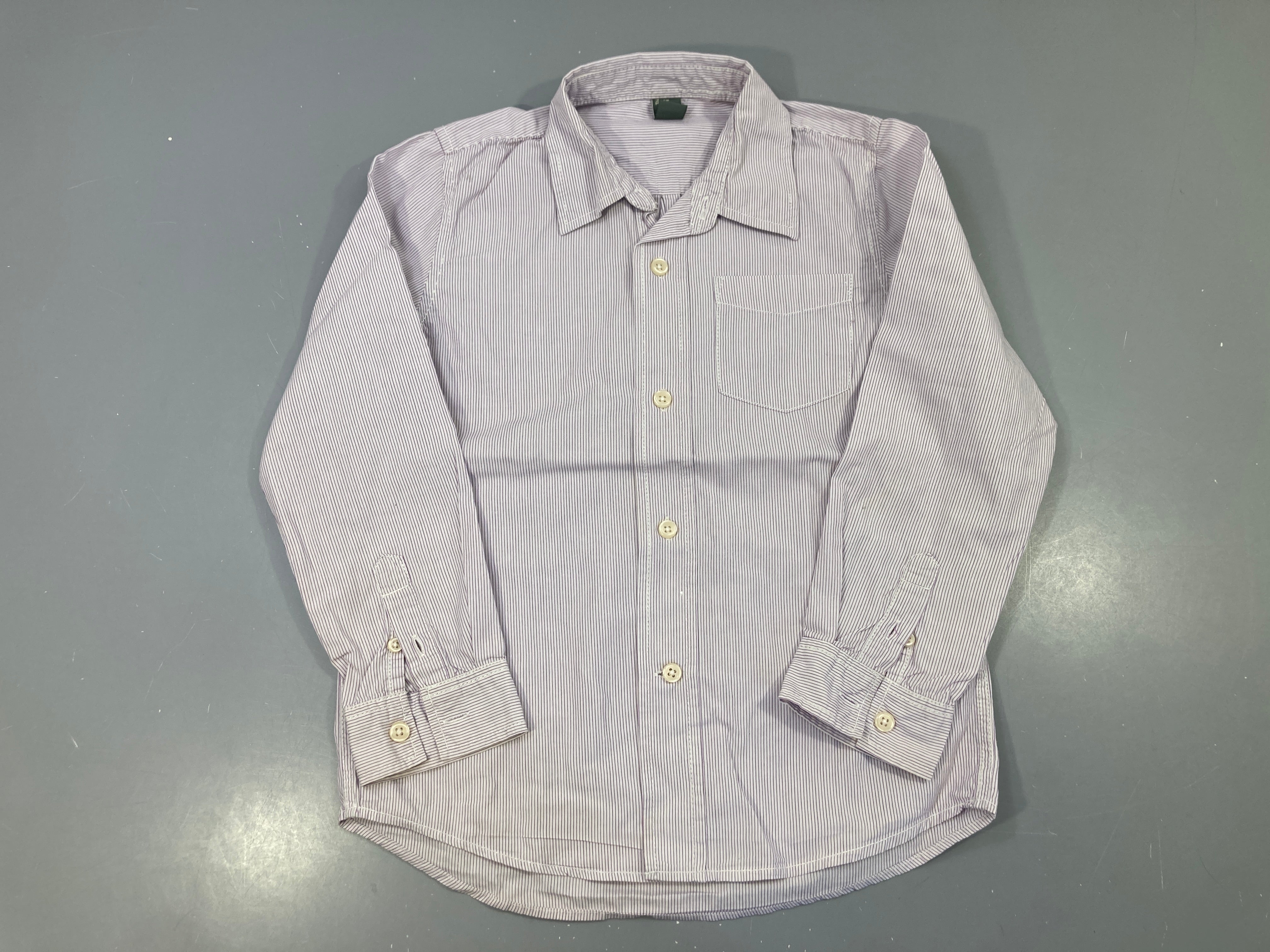Chemise m.l grise rayée fine - tachée?