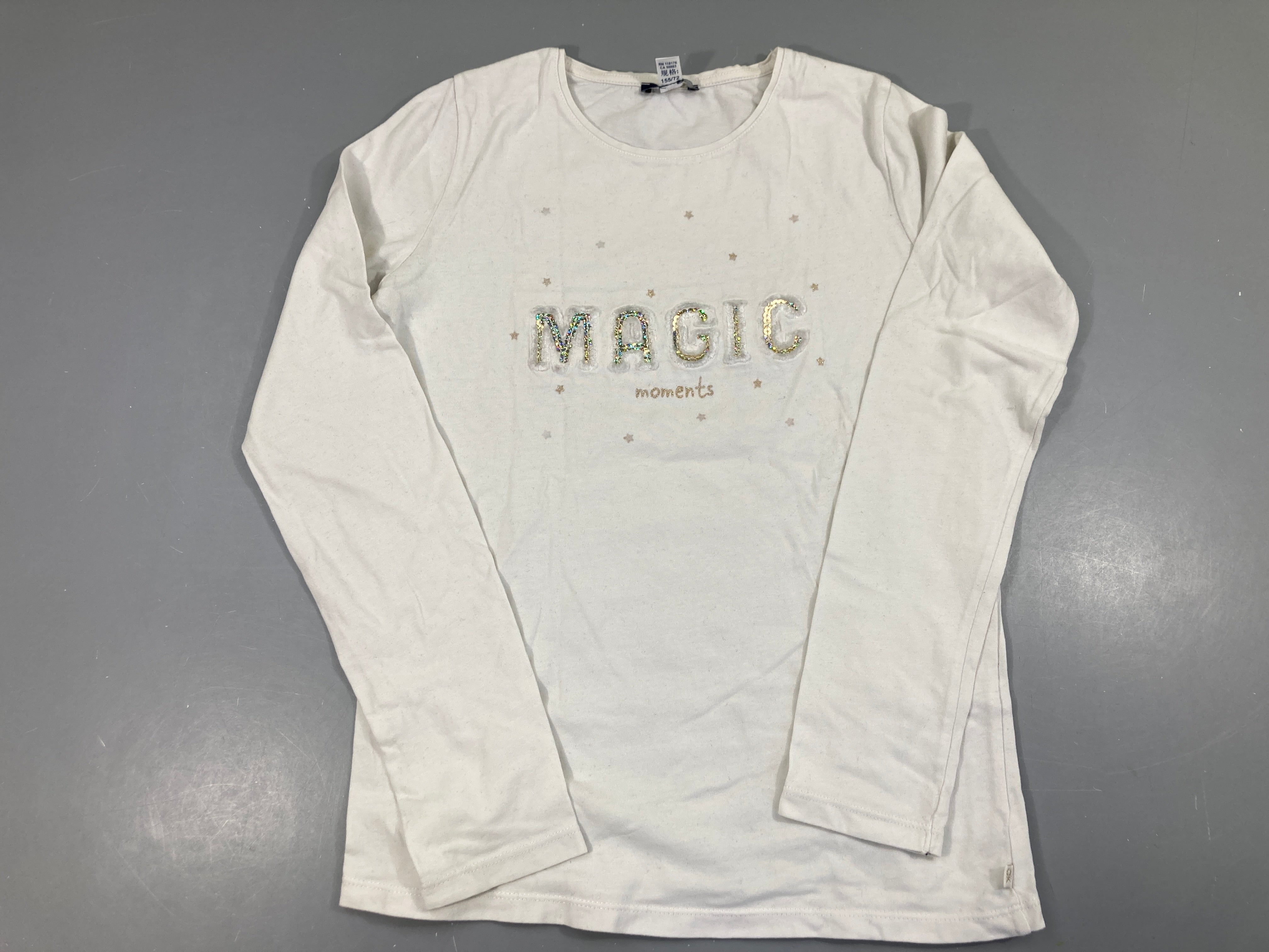 T-shirt m.l blanc MAGIC sequins