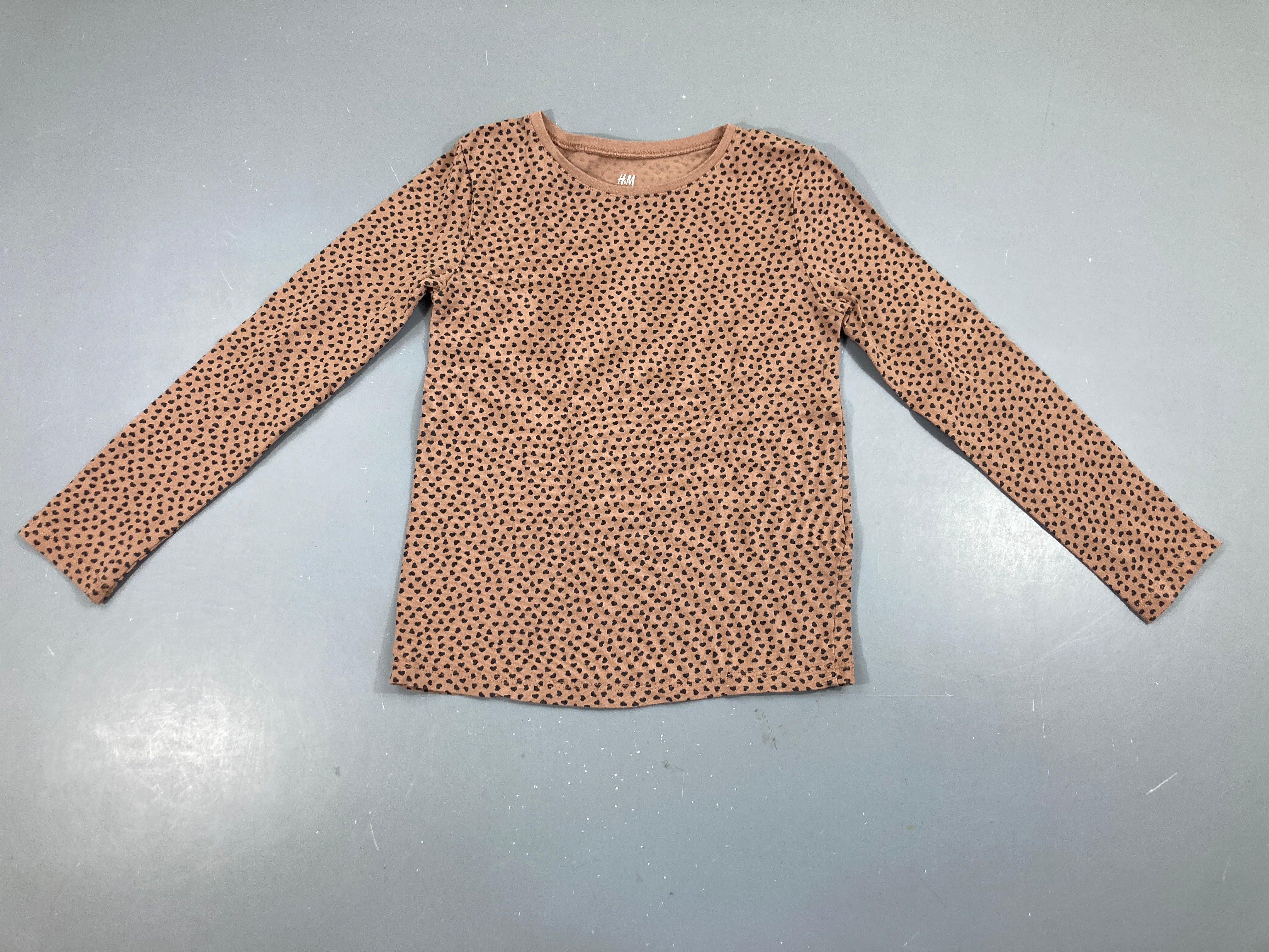 T-shirt m.l brun coeurs