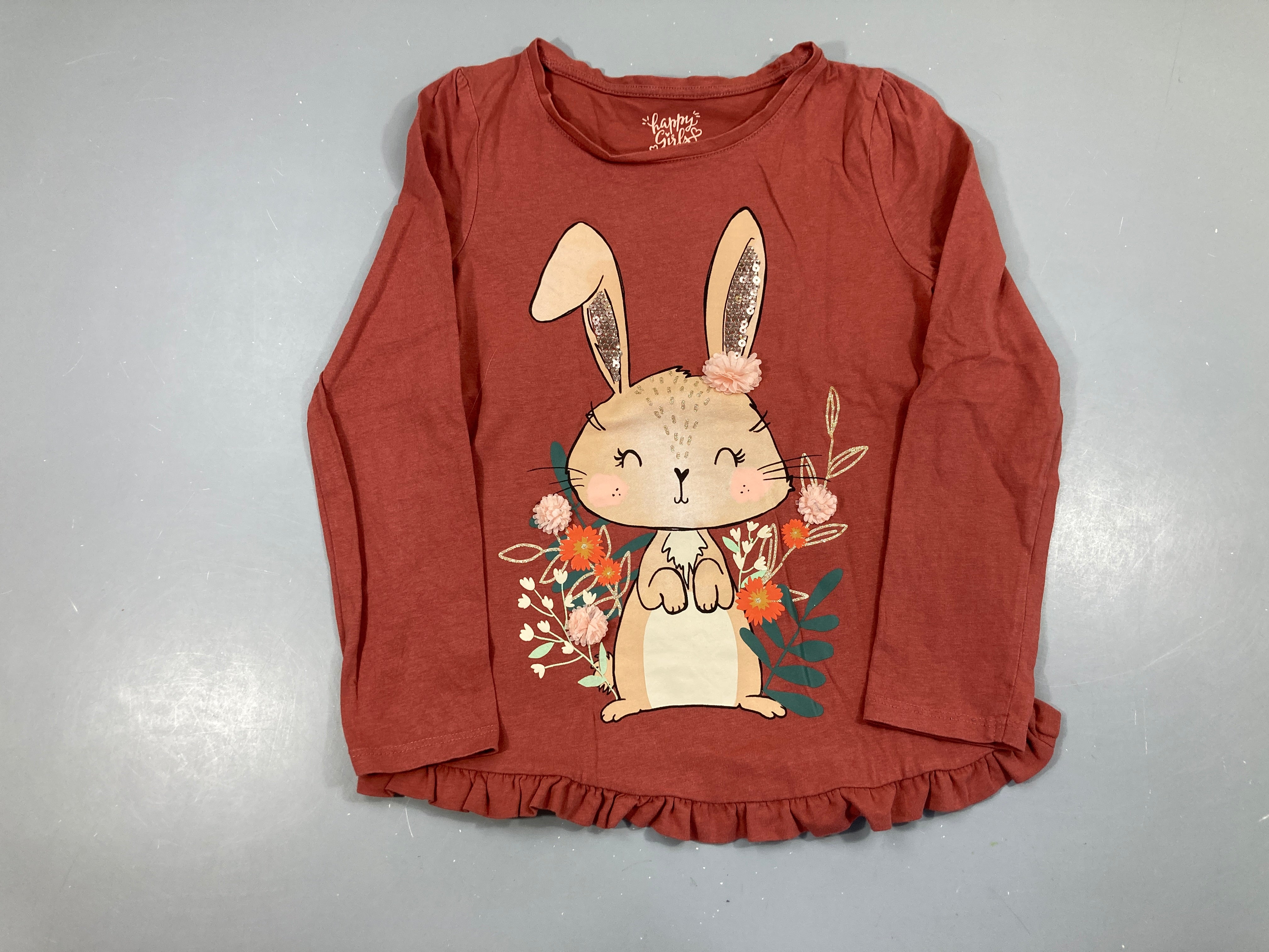 T-shirt m.l brun lapin