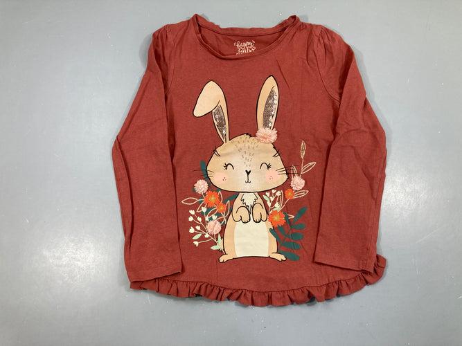 T-shirt m.l brun lapin, moins cher chez Petit Kiwi