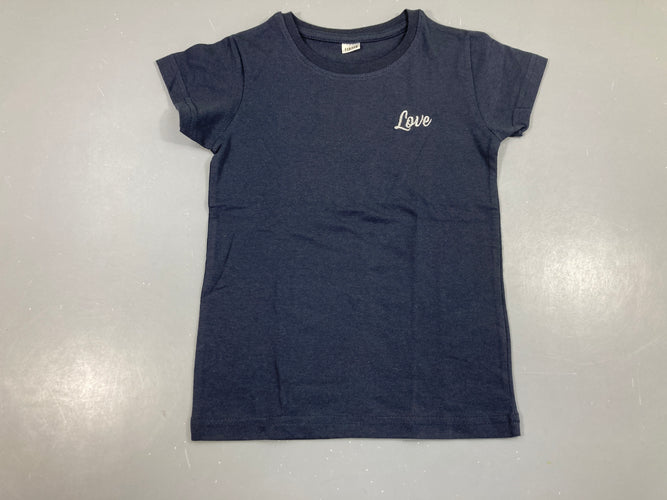 T-shirt m.c bleu foncé Love, moins cher chez Petit Kiwi