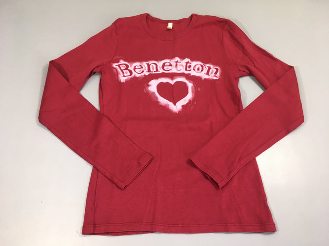 T-shirt m.l rose coeur, moins cher chez Petit Kiwi