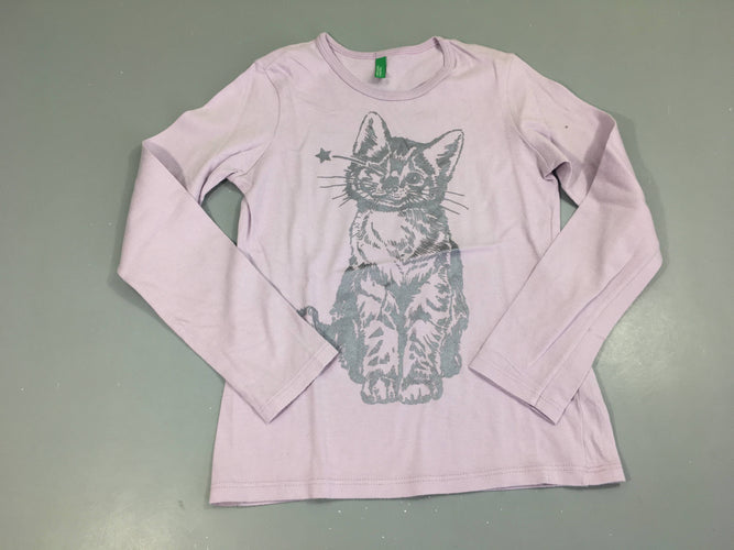 T-shirt m.l parme chat, moins cher chez Petit Kiwi