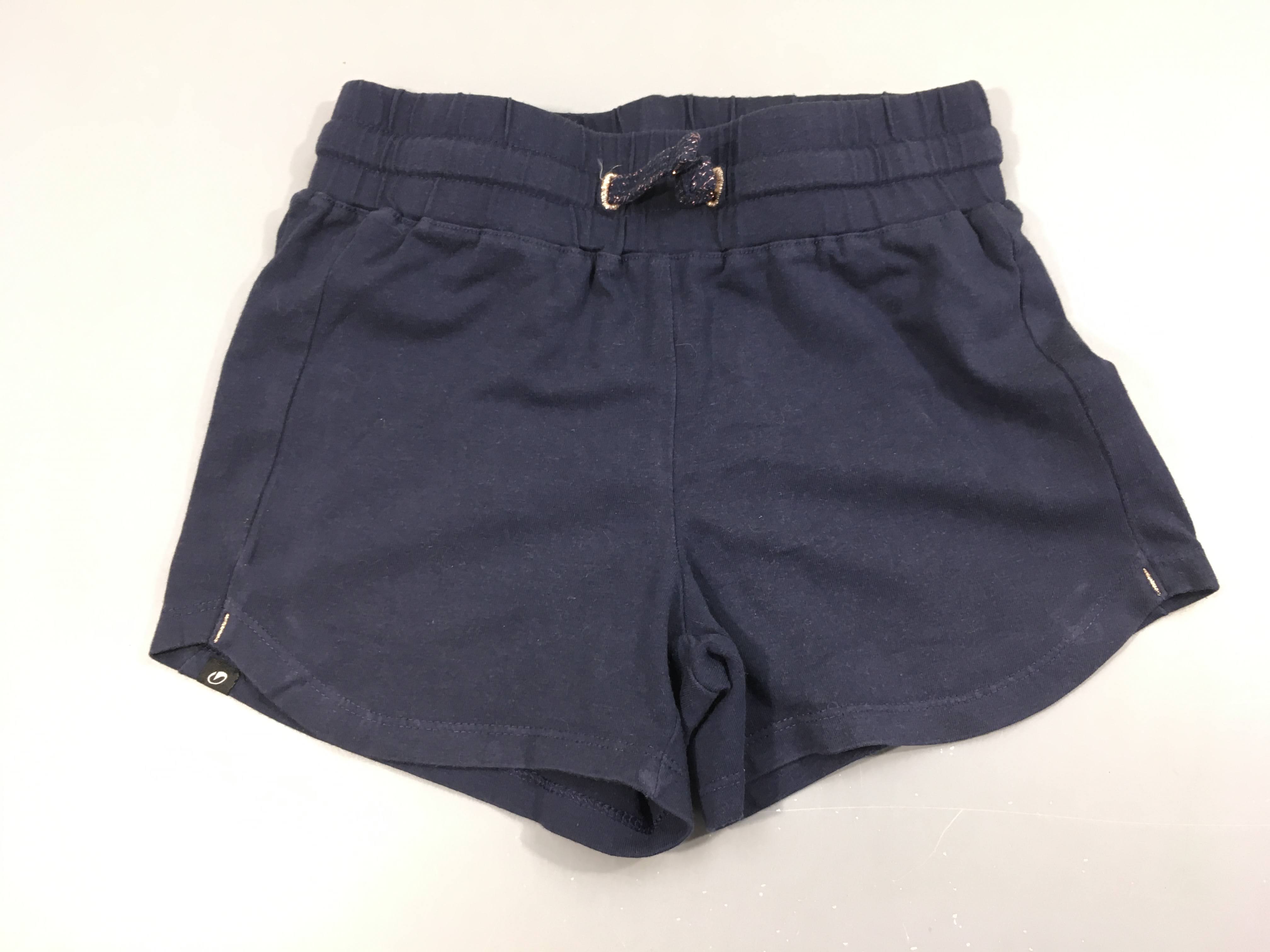 Short bleu foncé jersey -Petite tache arrière