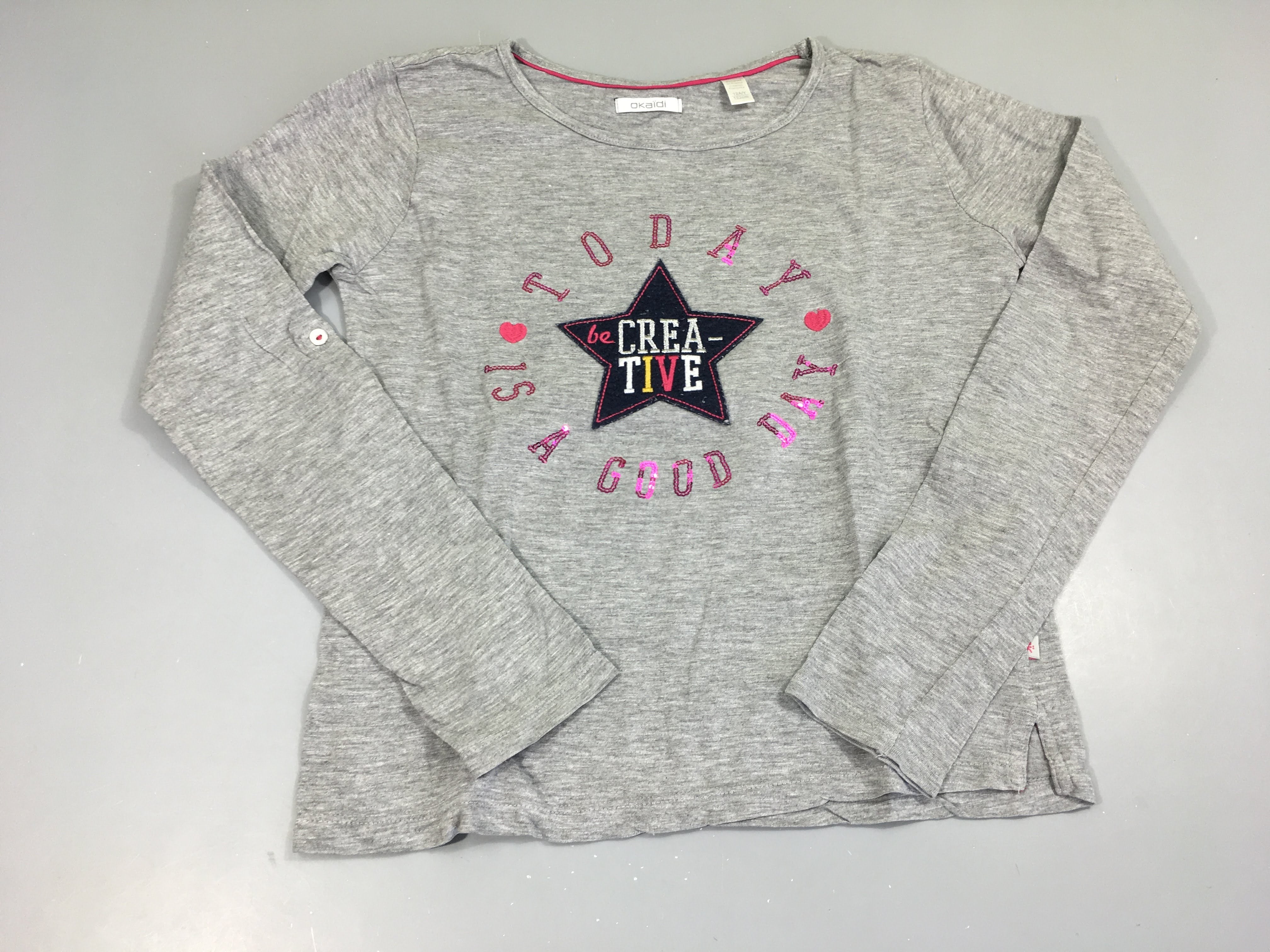 T-shirt m.l gris chiné Creative