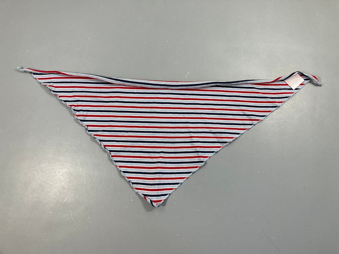 Bandana jersey bleu rayé rouge, moins cher chez Petit Kiwi