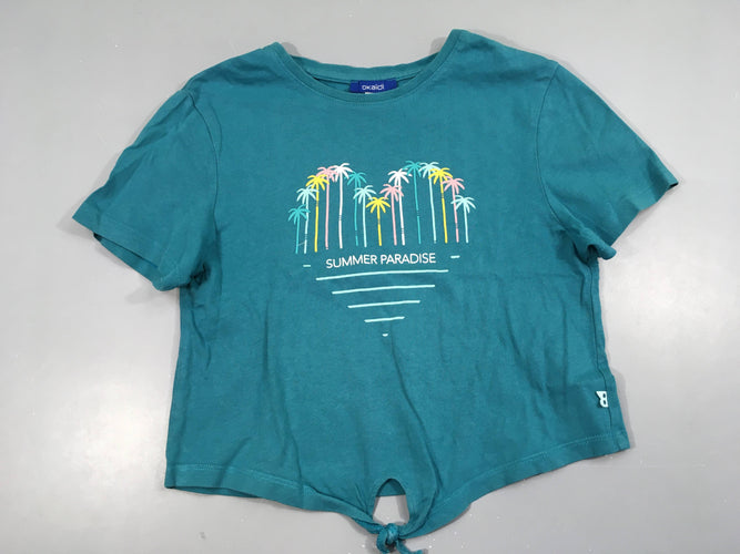 T-shirt m.c bleu nouable palmiers, moins cher chez Petit Kiwi