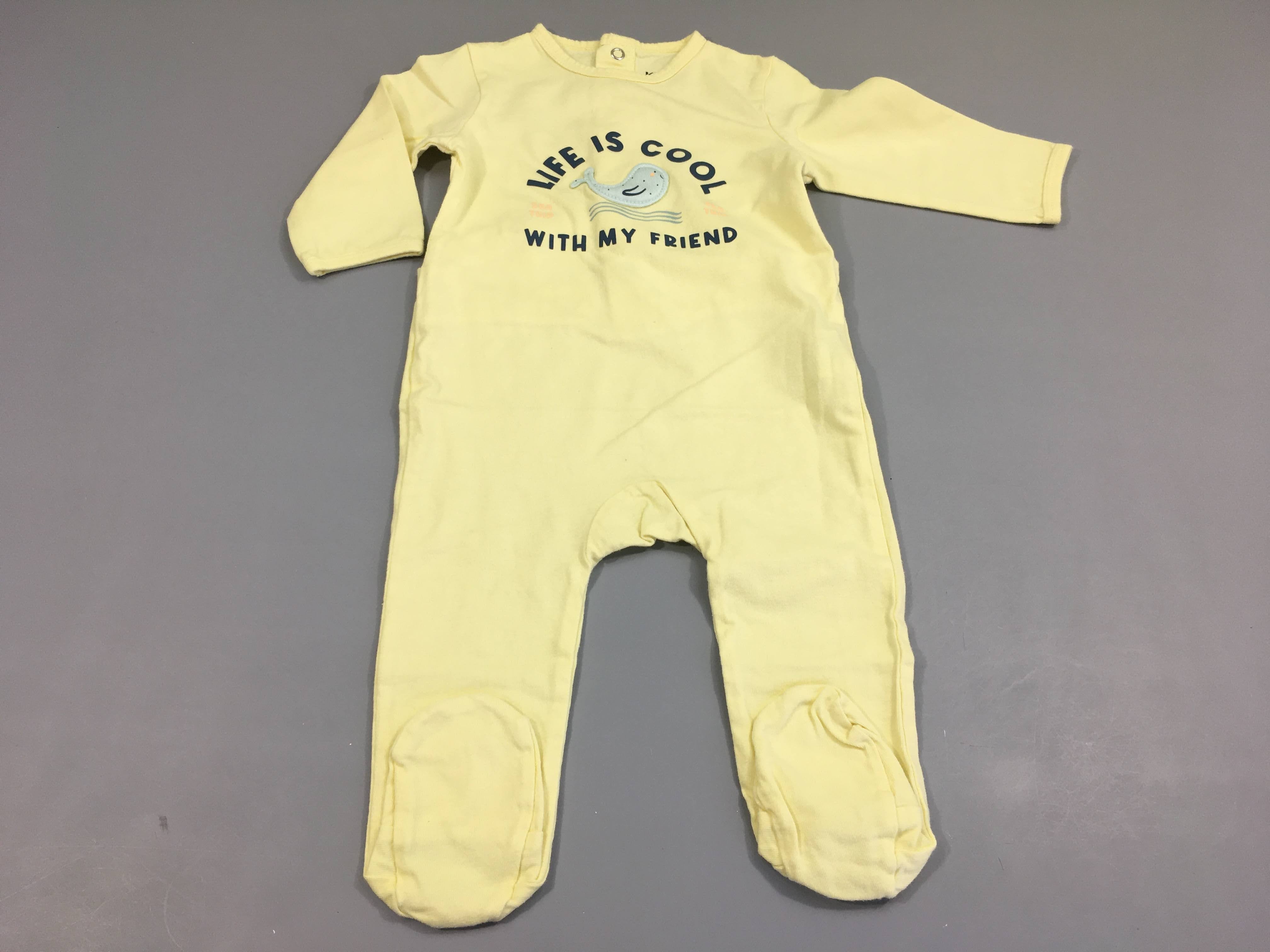 Pyjama jersey jaune dauphin 