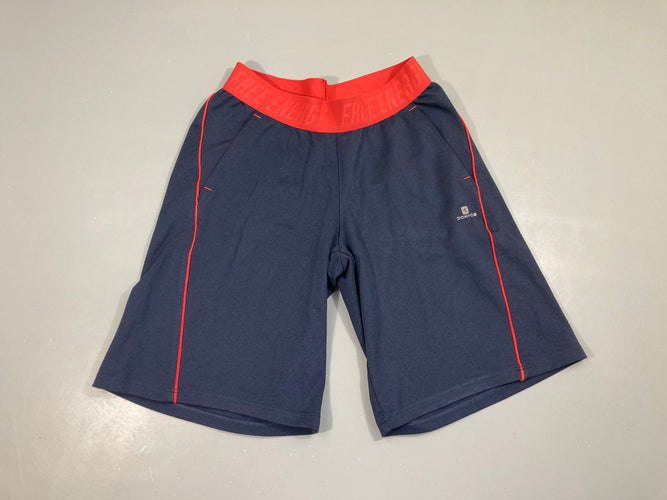 Short de sport molleton bleu/rouge, moins cher chez Petit Kiwi