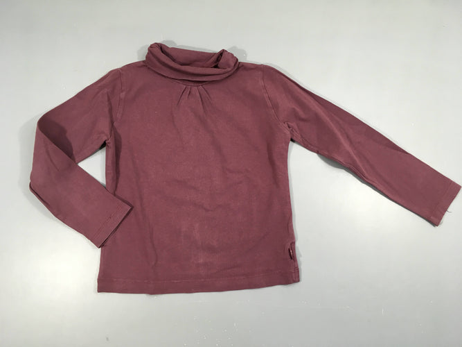 T-shirt m.l col roulé mauve, moins cher chez Petit Kiwi