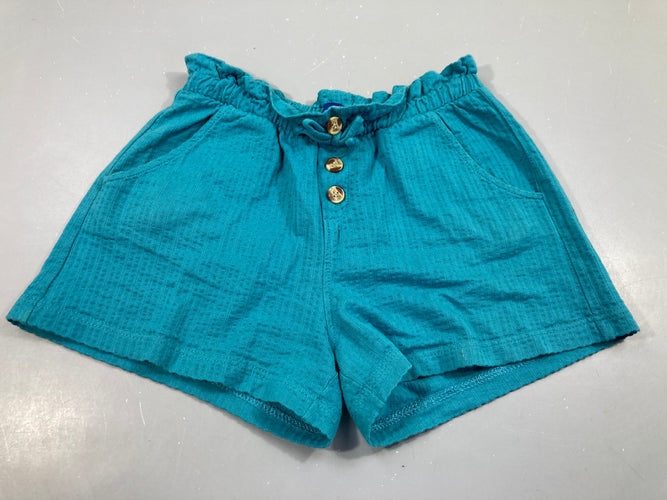 Short molleton turquoise, moins cher chez Petit Kiwi