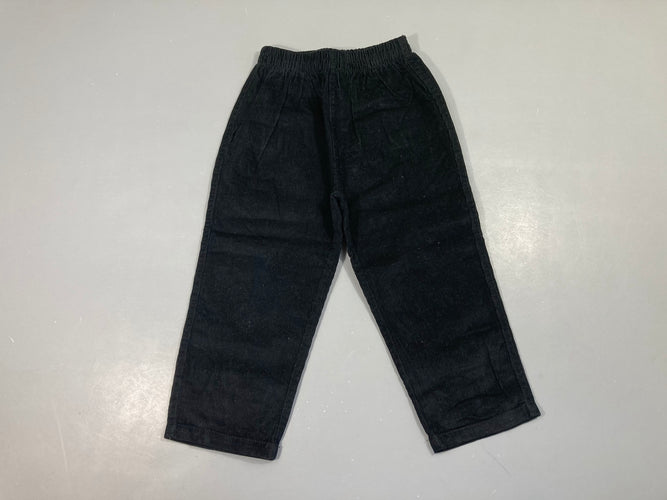 Pantalon velours côtelé noir, moins cher chez Petit Kiwi