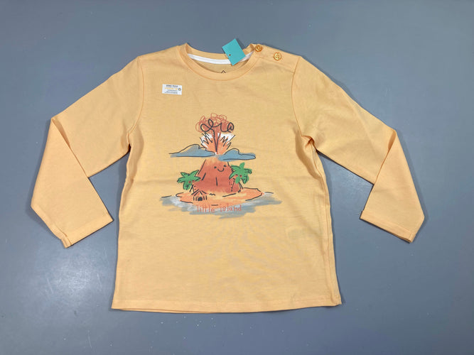 NEUF T-shirt m.l orange volcan, moins cher chez Petit Kiwi
