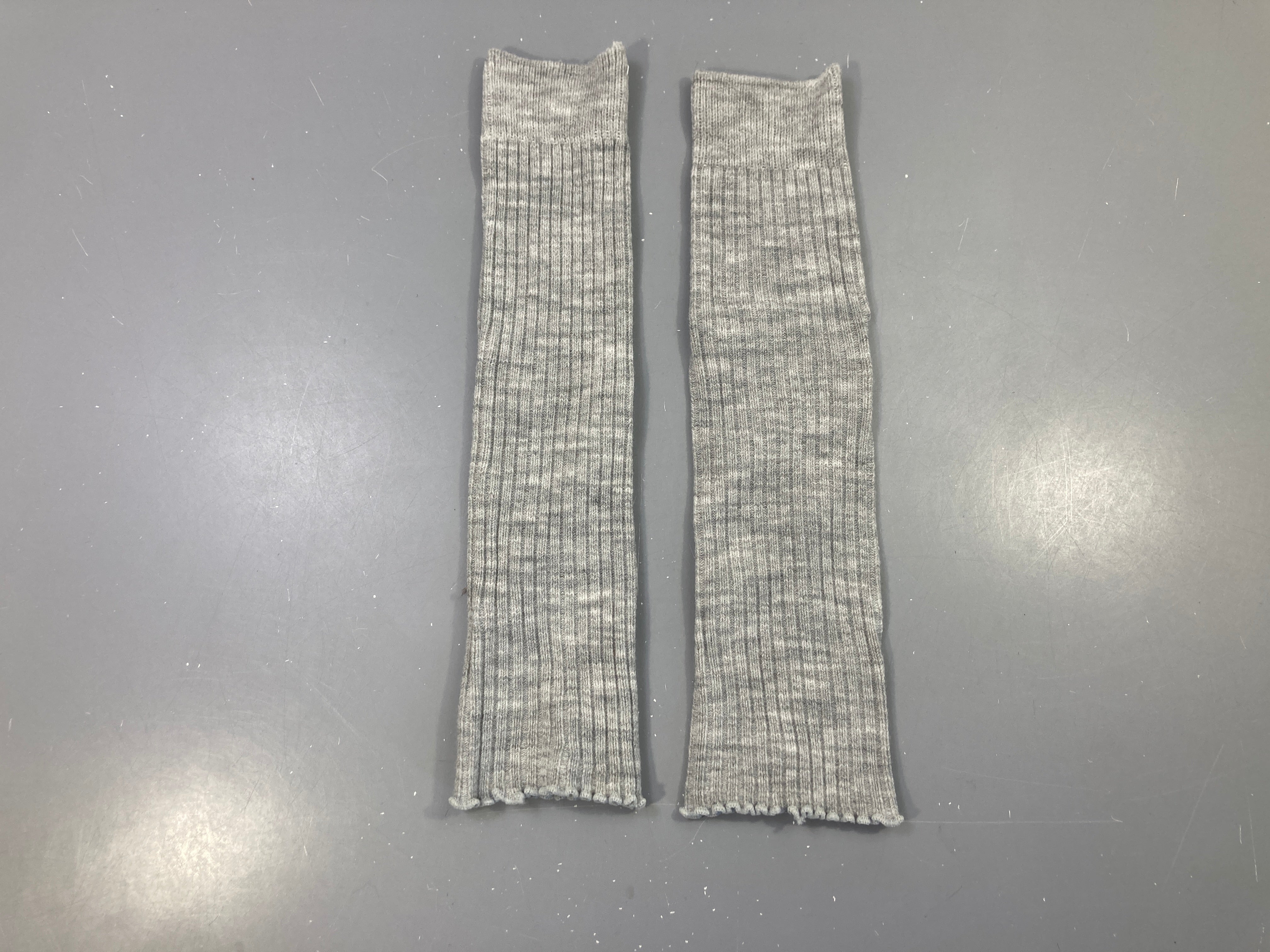 Jambières tricot gris chiné irisé