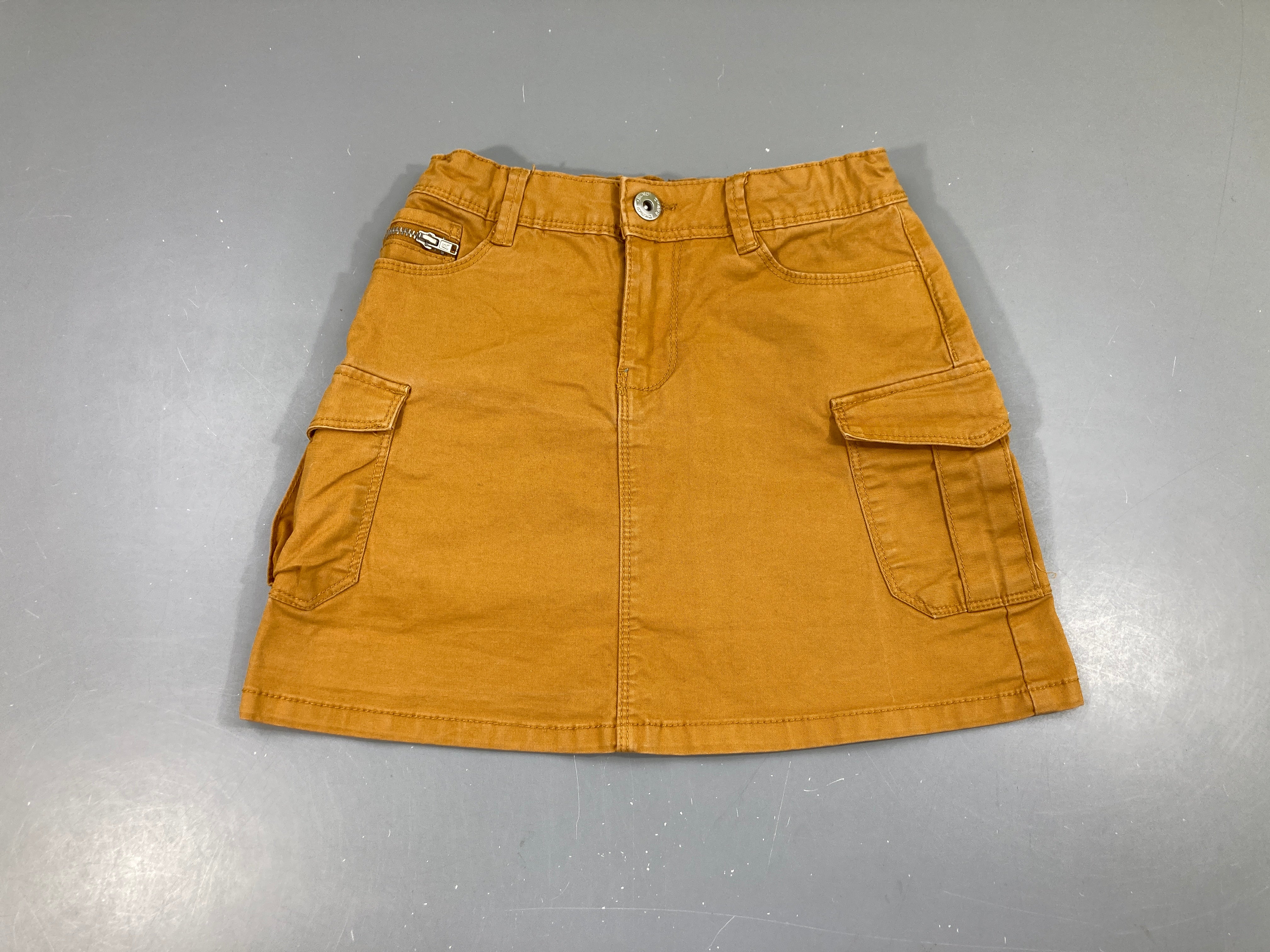 Jupe toile camel