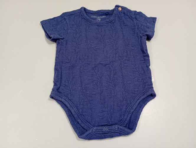 Body m.c, bleu marine texturé, moins cher chez Petit Kiwi