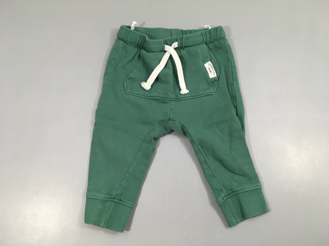 Pantalon molleton vert poche avant, moins cher chez Petit Kiwi