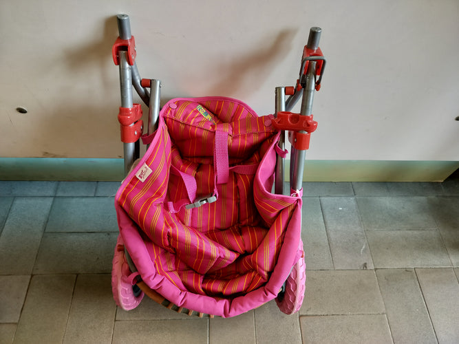 Poussette poupée rose, pliable., moins cher chez Petit Kiwi