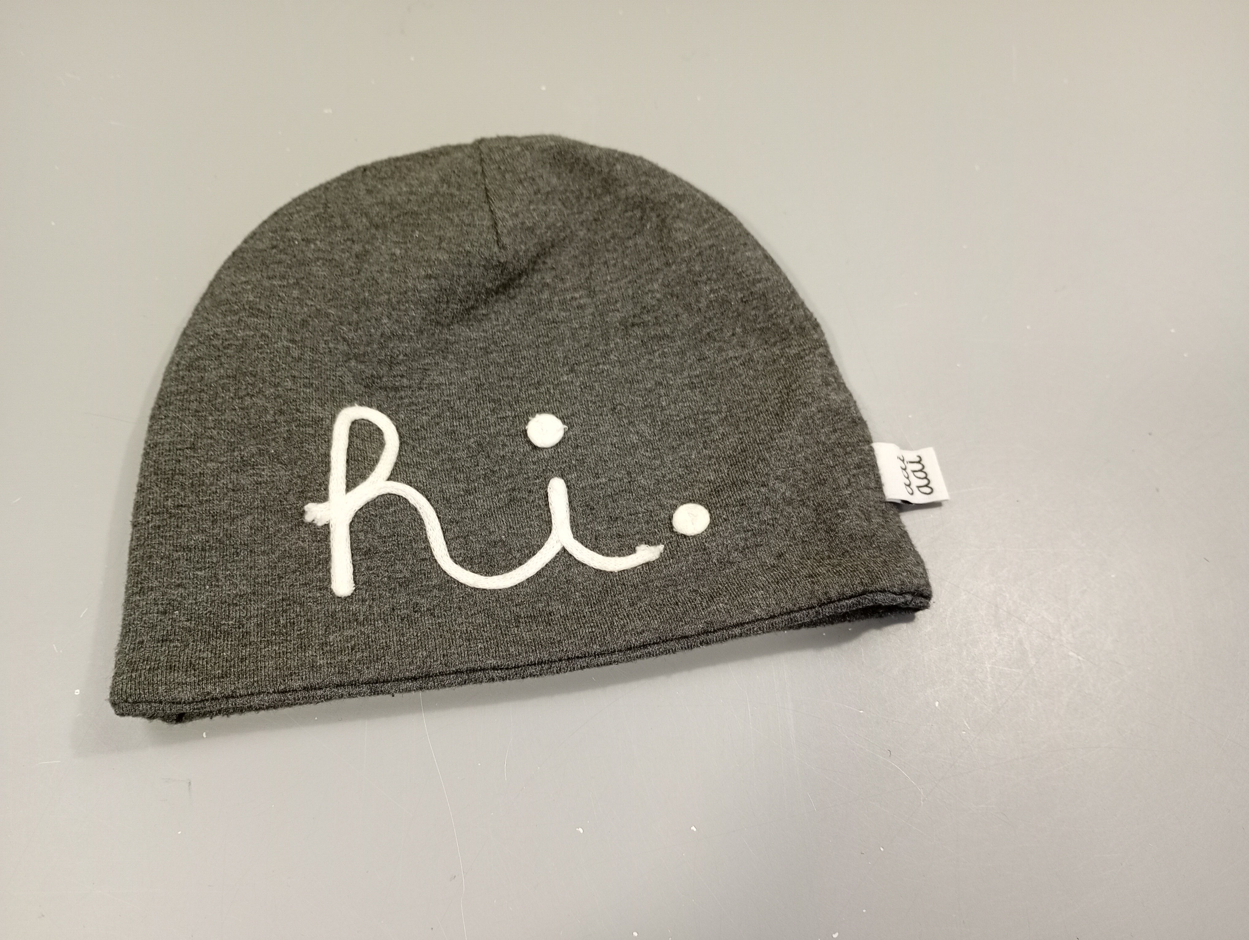 Bonnet jersey gris chiné 