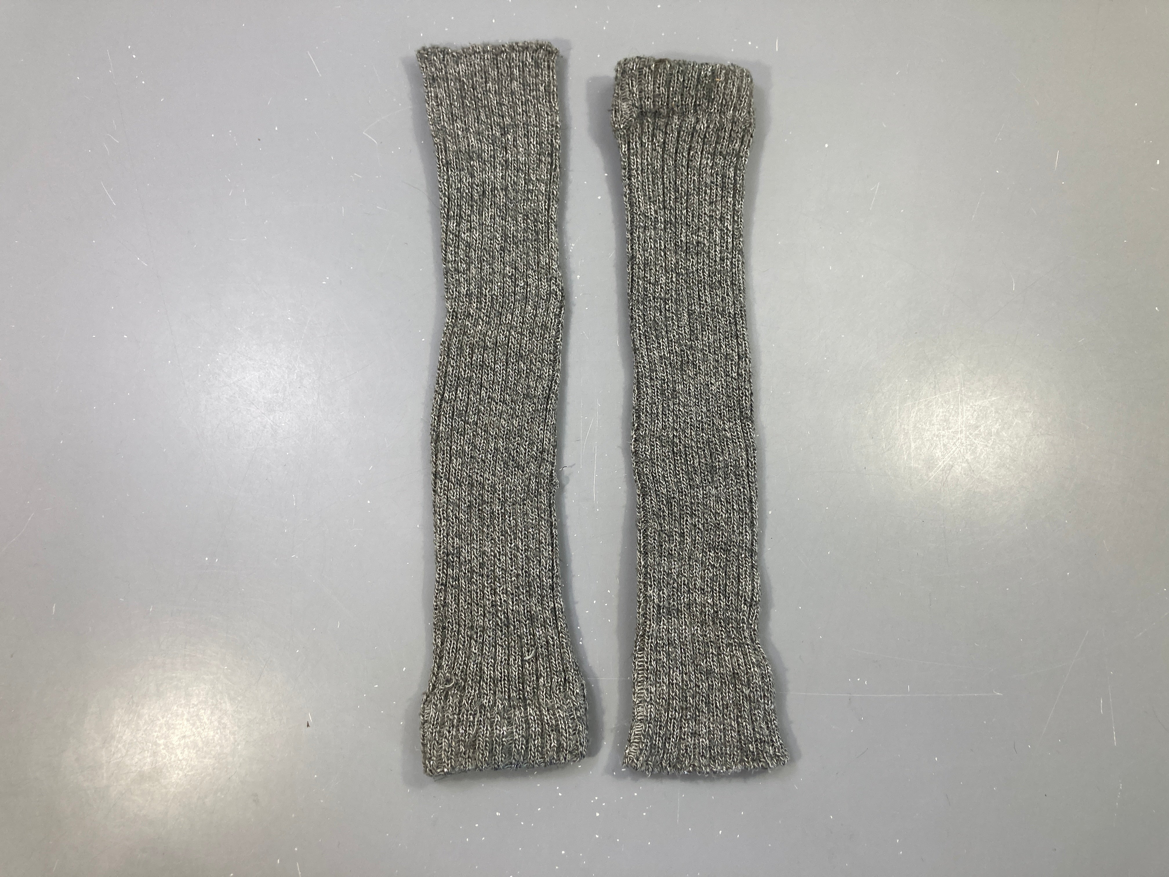 Jambières tricot gris beige chiné