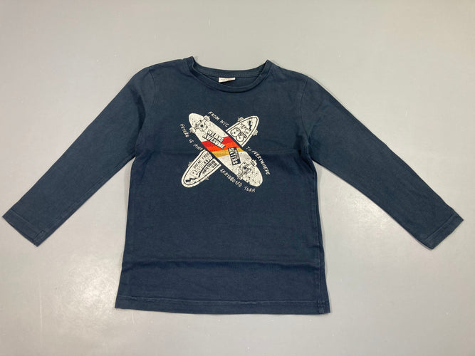 T-shirt m.l bleu marine skates, moins cher chez Petit Kiwi