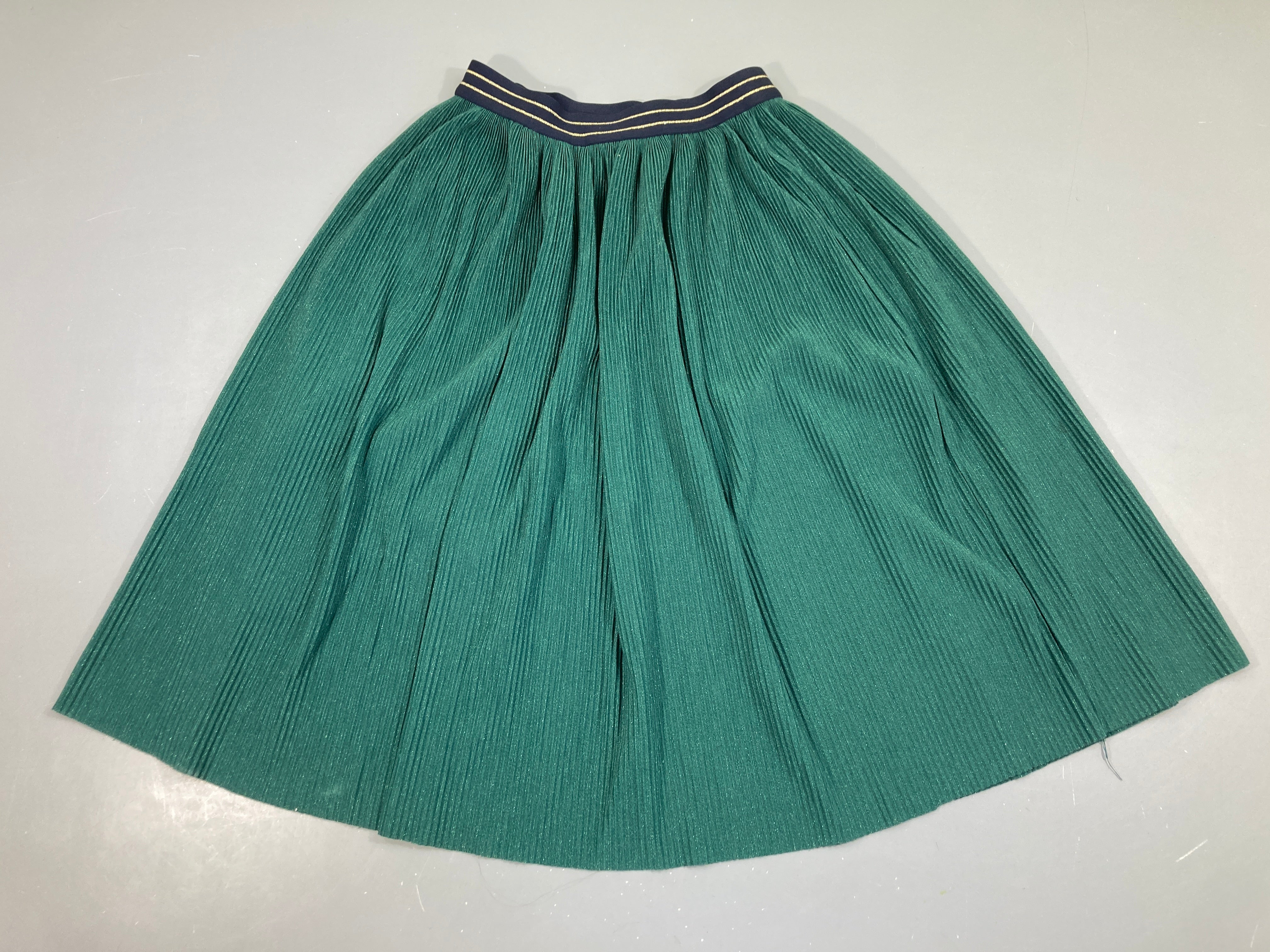 Jupe longue satinée vert