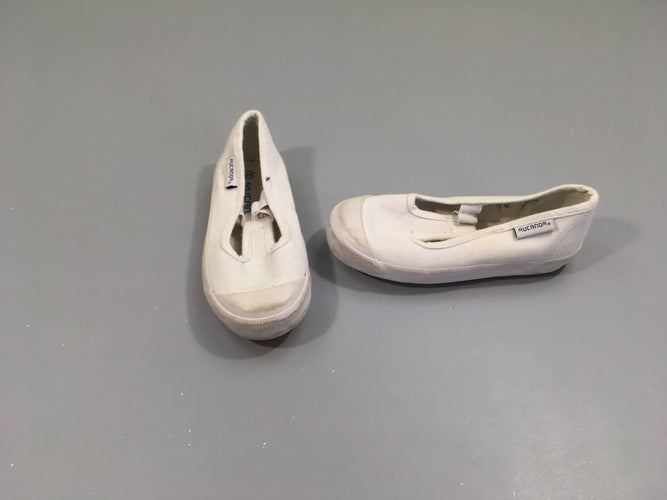 Sandales de gymnastique blanches, 32, Rucanor, état neuf, moins cher chez Petit Kiwi