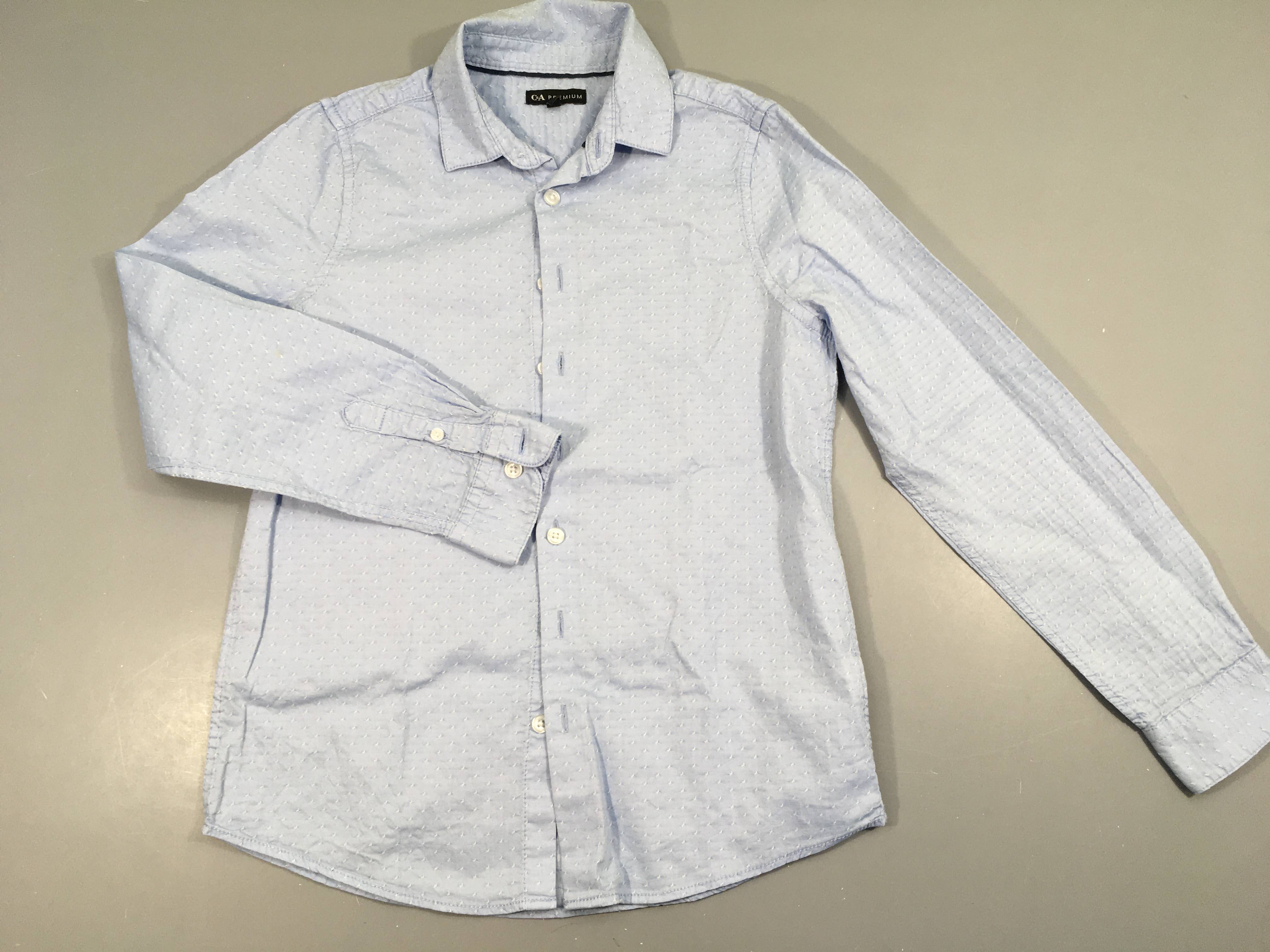 Chemise m.l bleu texturée