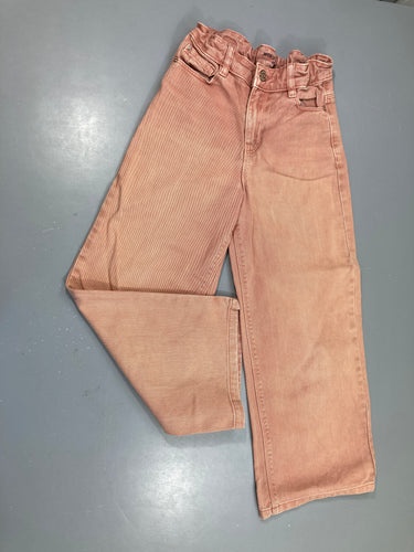 Jeans wide leg rouge clair, moins cher chez Petit Kiwi