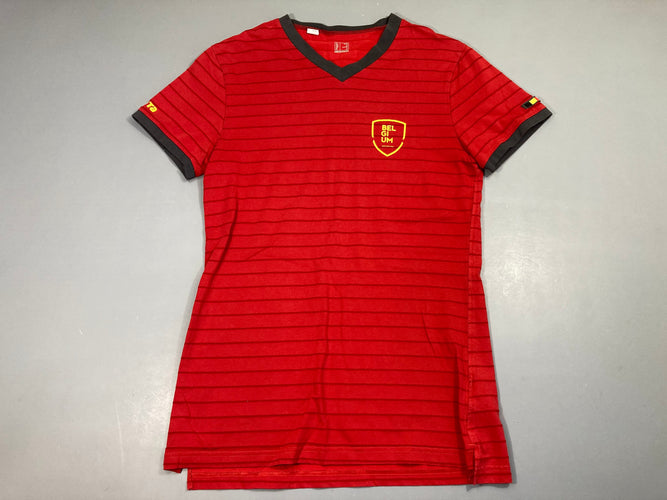 T-shirt m.c foot rouge Belgium, moins cher chez Petit Kiwi