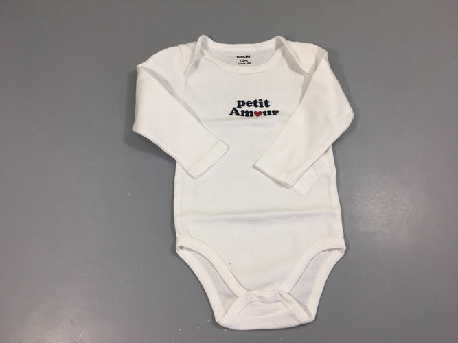 Body m.l écru Amour, moins cher chez Petit Kiwi