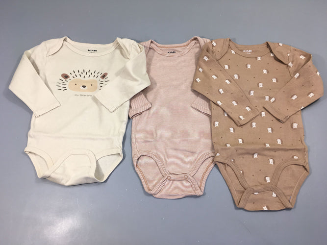 3 Bodies m.l beige hérisson, moins cher chez Petit Kiwi