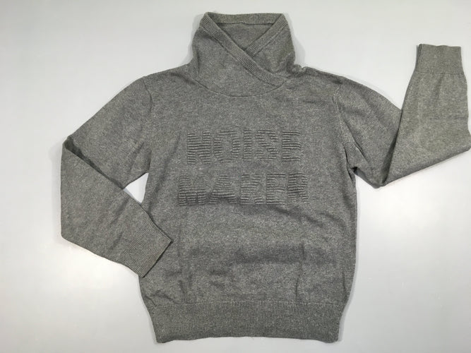 Pull gris col châle, moins cher chez Petit Kiwi