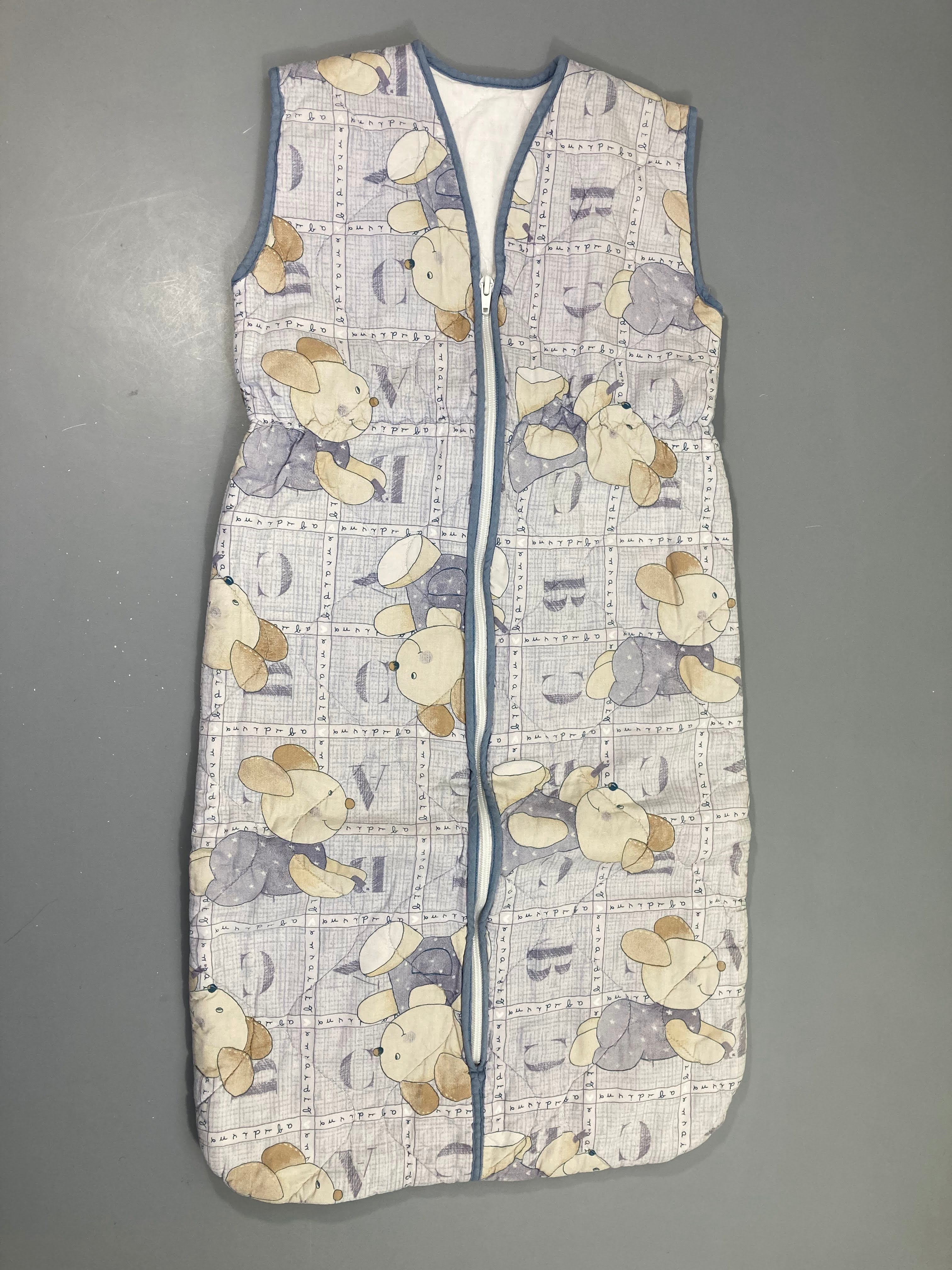 Sac de couchage s.m ouatiné bleu oursons