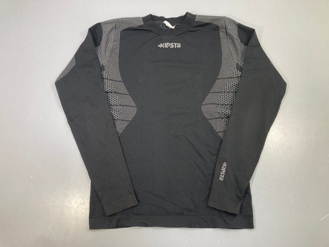 T-shirt m.l noir te.chnique mesh, Kipsta, moins cher chez Petit Kiwi
