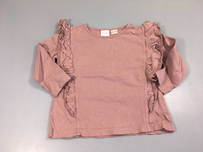 T-shirt m.l rose froufrous, moins cher chez Petit Kiwi