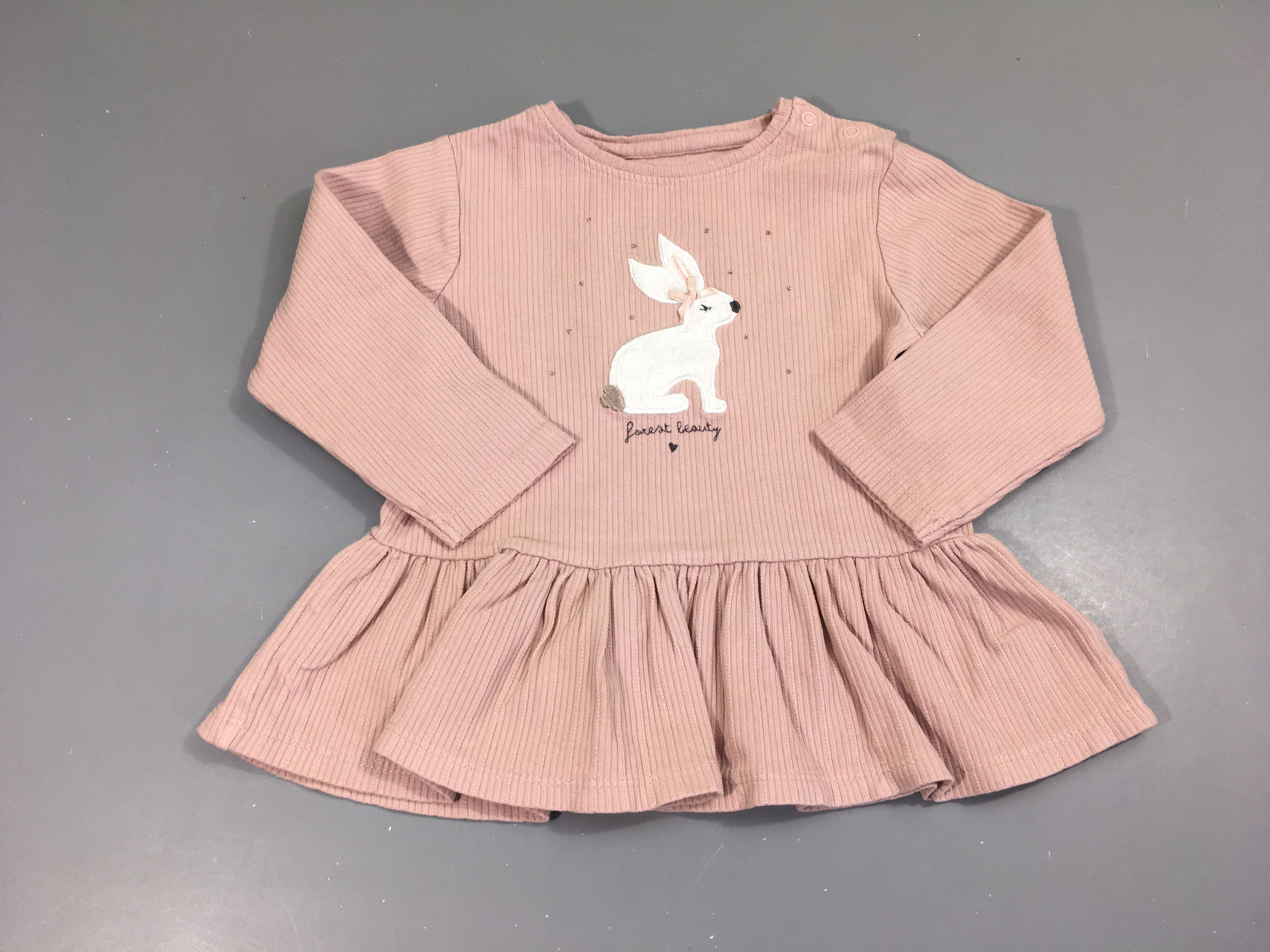 Tunique molleton rose lapin relief, Staccato