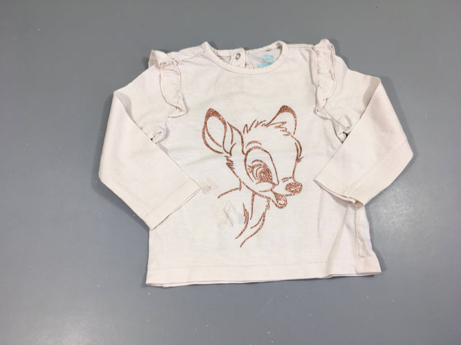 T-shirt m.l rose flammé Bambi, moins cher chez Petit Kiwi