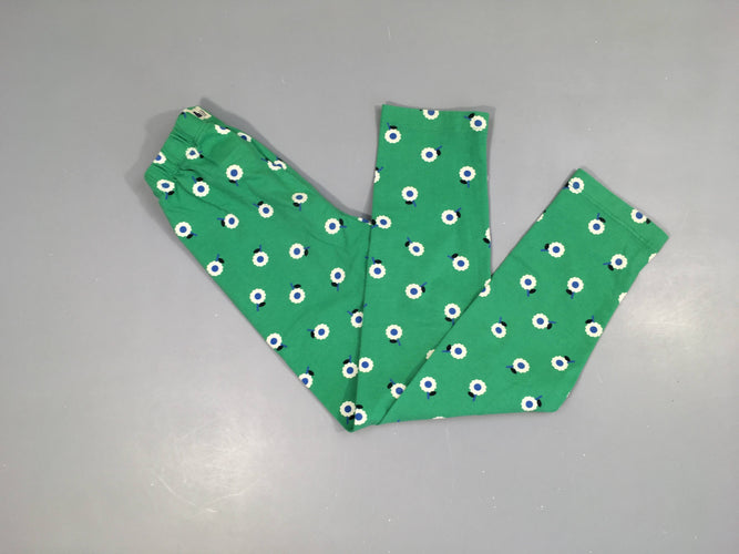 Legging vert fleuri, un peu bouloché, moins cher chez Petit Kiwi