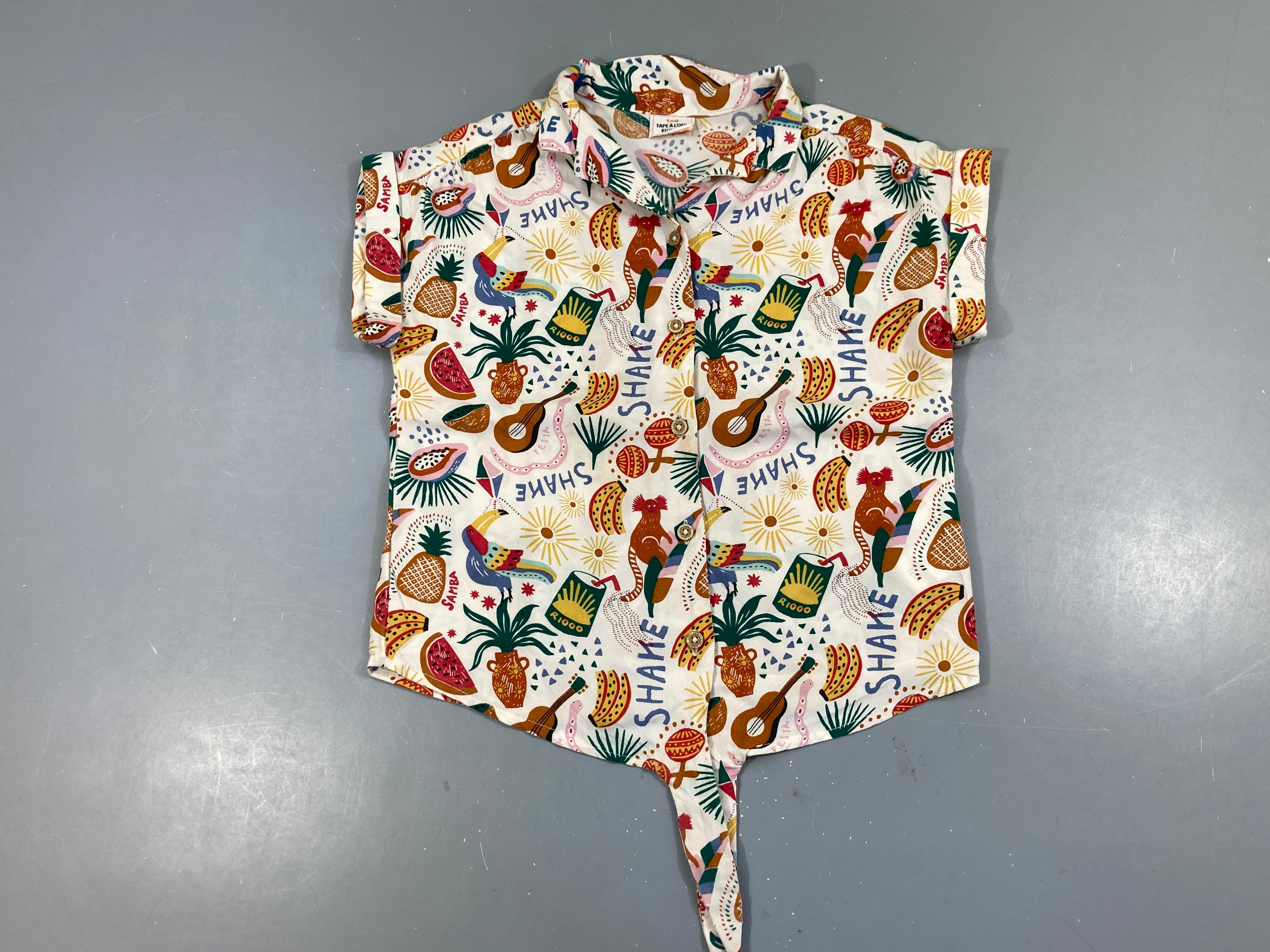 Chemisier nouable blanc Shake motifs