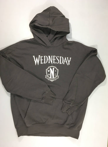 Sweat à capuche noir Wednesday, Mercredi, moins cher chez Petit Kiwi