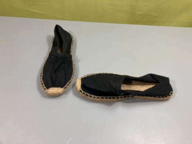 Espadrilles en toile noires, moins cher chez Petit Kiwi