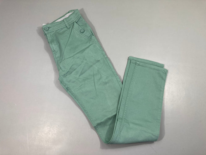 Pantalon chino vert texturé, moins cher chez Petit Kiwi