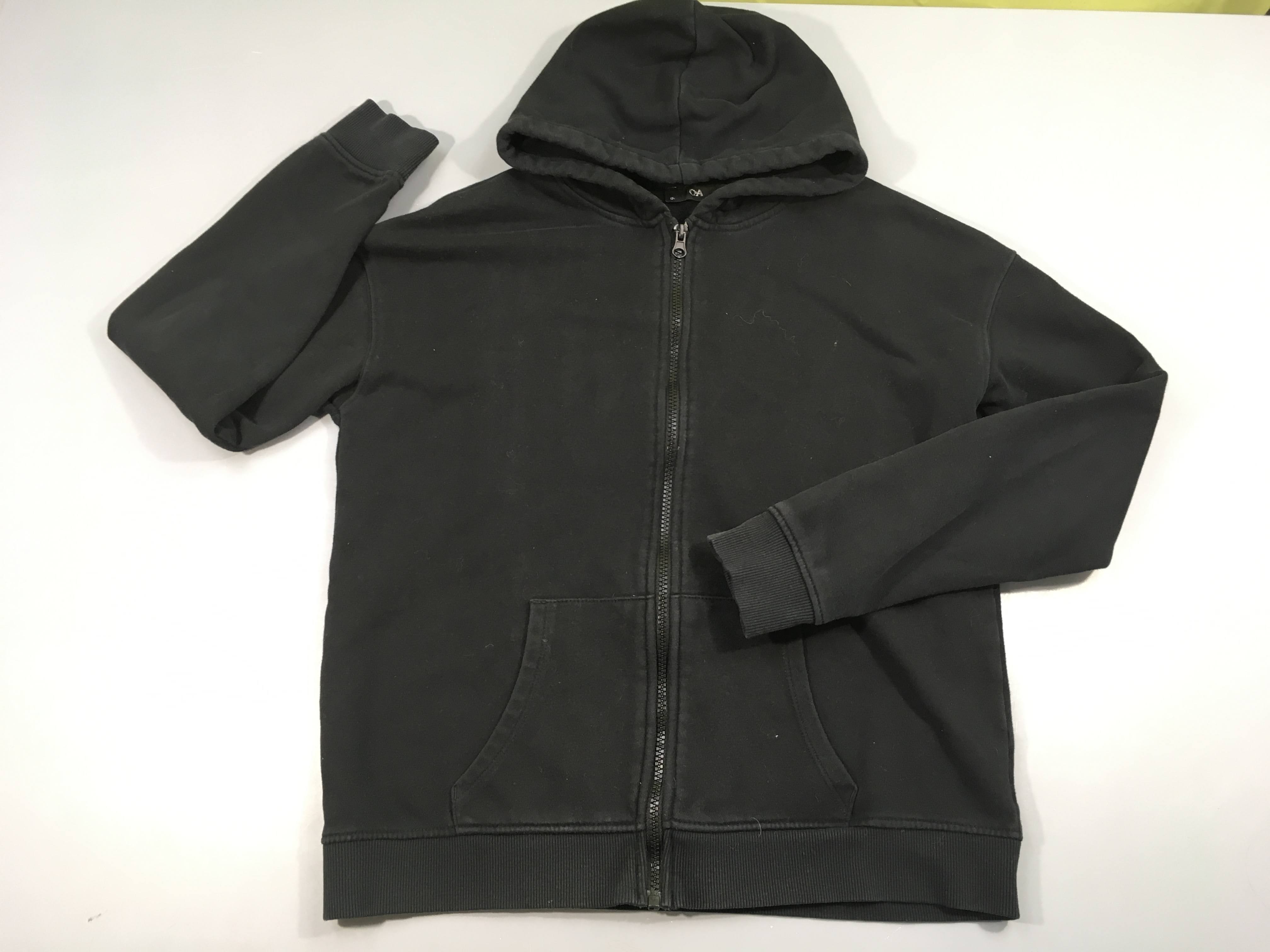 Sweat zippéà capuche noir