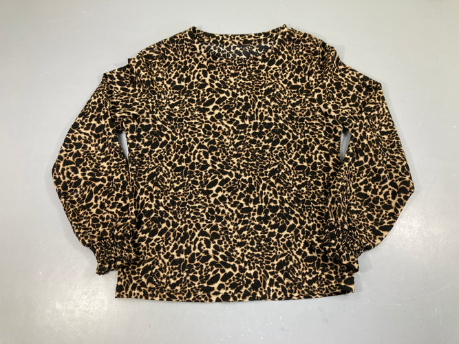Blouse m.l fluide noir léopard, moins cher chez Petit Kiwi