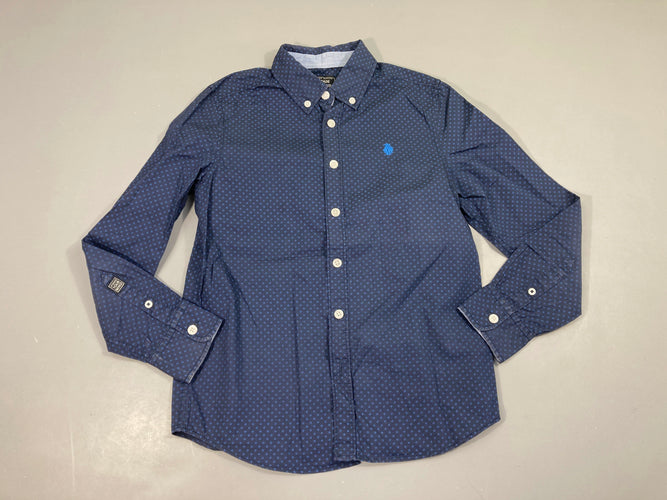 Chemise m.l bleu marine motifs lion, moins cher chez Petit Kiwi