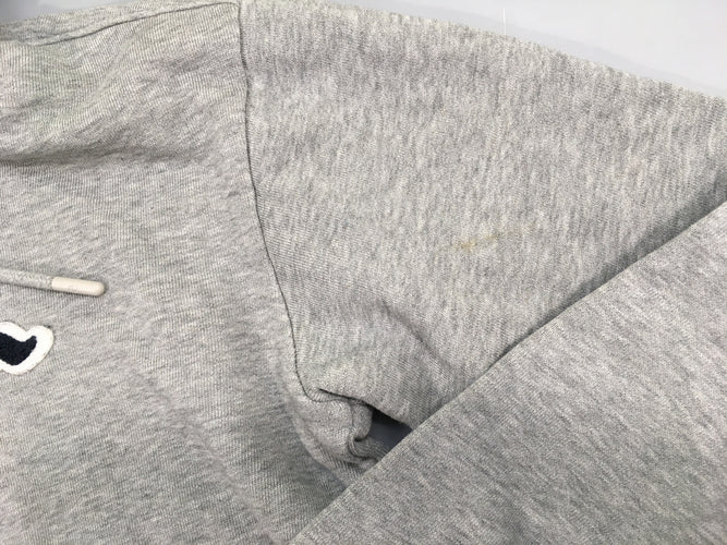 Sweat à capuche court gris chiné Champion, moins cher chez Petit Kiwi