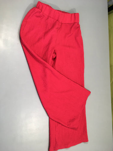 Pantalon large fushia polyester, moins cher chez Petit Kiwi