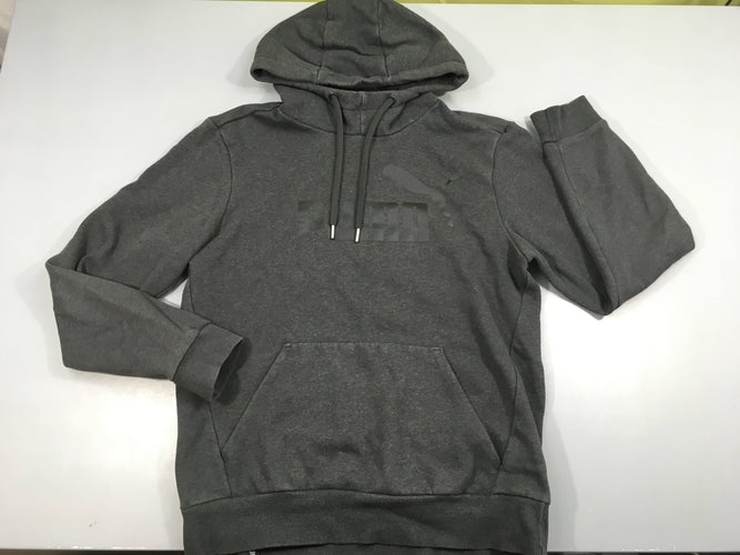 Sweat à capuche gris chiné foncé, moins cher chez Petit Kiwi